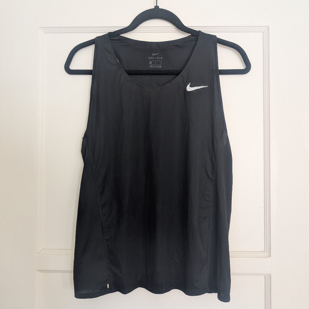 Nike Dri-Fit Racer Back Tank Top Singlet - Black Medium